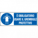 Cartello usare grembiule protettivo EN ISO 7010