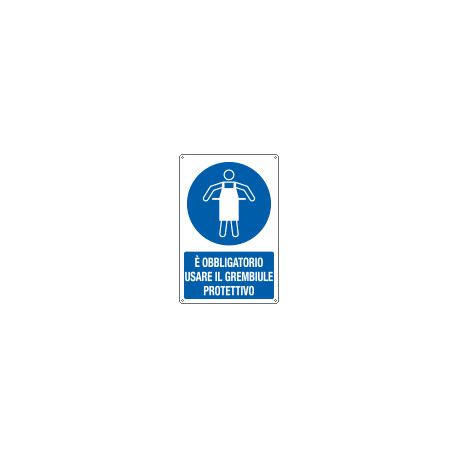 Cartello usare grembiule protettivo EN ISO 7010