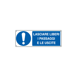 Etichetta adesiva lasciare liberi i passaggi EN ISO 7010