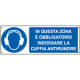 Cartello obbligo in questa zona indossare cuffia EN ISO 7010