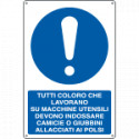 Cartello obbligo coloro che lavorano su macchine EN ISO 7010