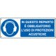 Cartello obbligo in reparto uso protezioni acustiche EN ISO 7010