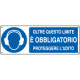 Cartello obbligo protezioni eggere udito oltre limite EN ISO 7010