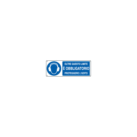 Etichetta adesiva proteggere udito oltre limite EN ISO 7010