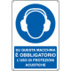 Cartello obbligoproteggere l'udito su macchina EN ISO 7010
