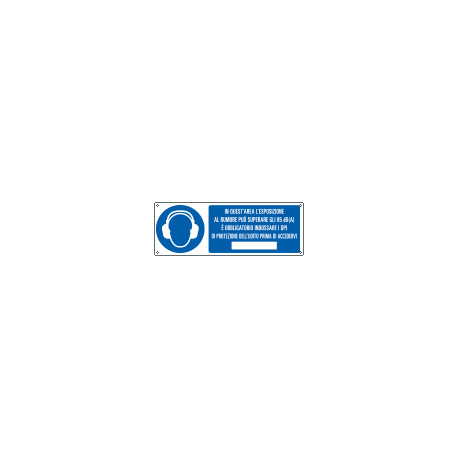 Cartello obbligo in quest'area l'esposizione EN ISO 7010