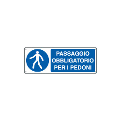 Cartello obbligo passaggio obbligo per pedoni EN ISO 7010