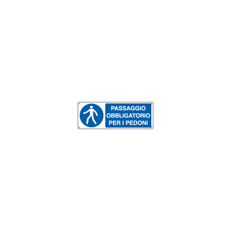 Cartello obbligo passaggio obbligo per pedoni EN ISO 7010