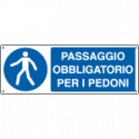 Etichetta adesiva passaggio obbligo per pedoni EN ISO 7010
