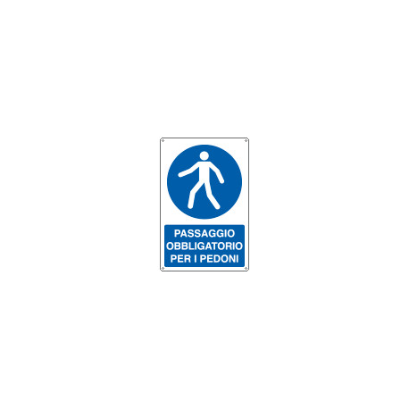 Cartello passaggio obbligatorio per pedoni EN ISO 7010