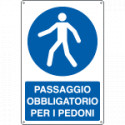 Cartello passaggio obbligatorio per pedoni EN ISO 7010