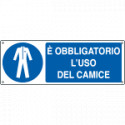 Cartello obbligo uso del camice EN ISO 7010