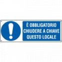Etichetta adesiva obbligo chiudere chiave locale EN ISO 7010