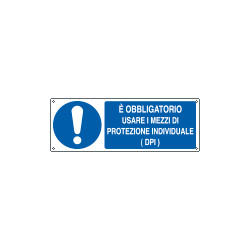 Cartello obbligo uso mezzi protezioni individuali EN ISO 7010