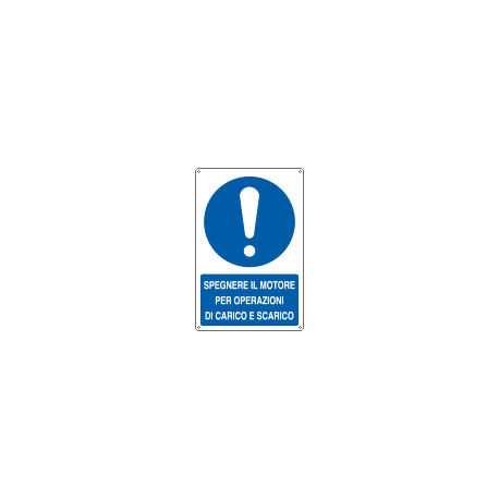 Cartello obbligo spegnere il motore EN ISO 7010