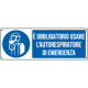 Cartello obbligo usare l'autorespiratore di emergenza EN ISO 7010
