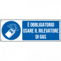 Cartello obbligo usare il rilevatore di gas EN ISO 7010 M048