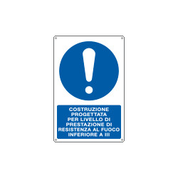 Cartello obbligo costruzione progettata per livel. . EN ISO 7010