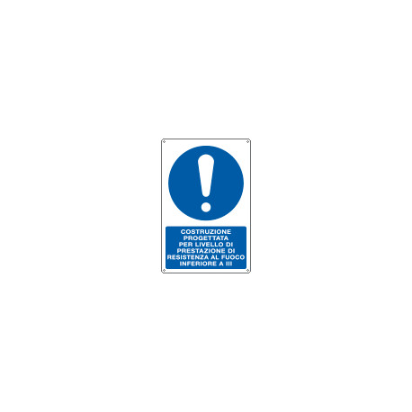 Cartello obbligo costruzione progettata per livel. . EN ISO 7010