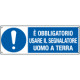 Cartello obbligo segnalatore uomo a terra EN ISO 7010