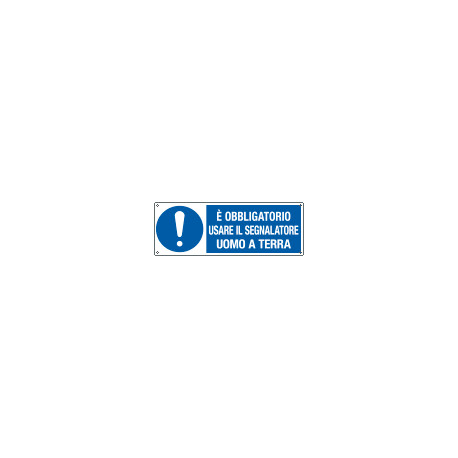Cartello obbligo segnalatore uomo a terra EN ISO 7010
