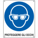 Cartello obbligo proteggere gli occhi EN ISO 7010