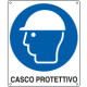 Etichetta adesiva obbligo casco protettivo EN ISO 7010
