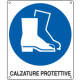 Cartello obbligo calzature protettive EN ISO 7010