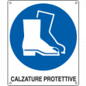 Cartello obbligo calzature protettive EN ISO 7010