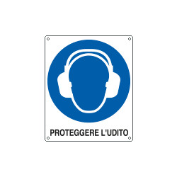 Cartello obbligo proteggere l'udito EN ISO 7010