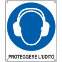 Cartello obbligo proteggere l'udito EN ISO 7010