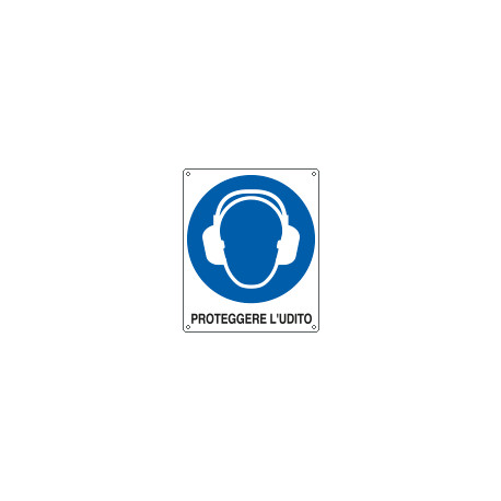Cartello obbligo proteggere l'udito EN ISO 7010