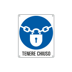 Cartello obbligo tenere chiuso EN ISO 7010