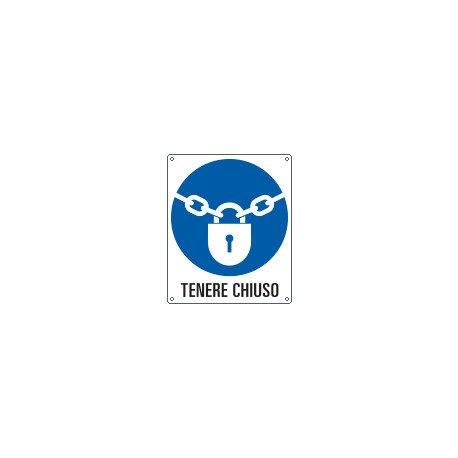 Cartello obbligo tenere chiuso EN ISO 7010