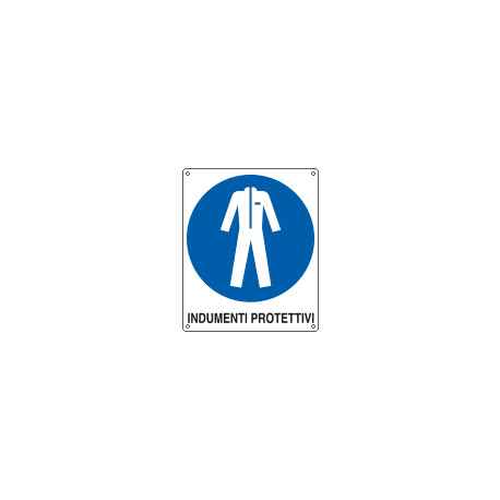 Cartello obbligo indumenti protettivi EN ISO 7010