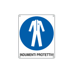 Cartello obbligo indumenti protettivi EN ISO 7010