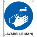 Cartello obbligo lavarsi le mani EN ISO 7010