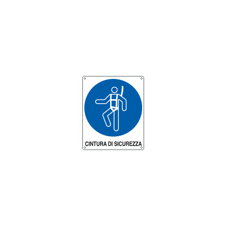 Cartello obbligo cintura di sicurezza EN ISO 7010