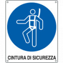 Cartello obbligo cintura di sicurezza EN ISO 7010