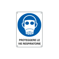 Cartello obbligo proteggere le vie respiratorie EN ISO 7010