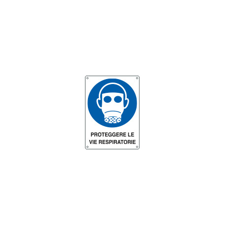 Cartello obbligo proteggere le vie respiratorie EN ISO 7010