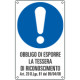 Cartello obbligo esporre tessera di riconoscimento EN ISO 7010