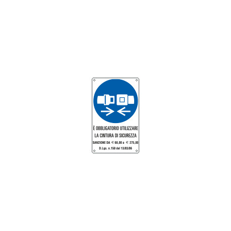 Etichetta obbligo utilizzare la cintura sicurezza. . . . EN ISO 7010