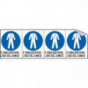 Foglio n. 4 etichette adesive obbligo uso camice EN ISO 7010