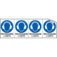 Foglio n. 4 etichette adesive proteggere udito EN ISO 7010