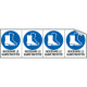 Foglio 4 etichette adesive obbligo scarpe protettive EN ISO 7010