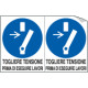 Foglio 2 etichette autoadesive Togliere tensione prima di. . . ISO 7010