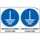 Foglio 2 etichette sicurezza collegamento a terra EN ISO 7010