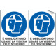Foglio 2 etichette obbligo uso visiera o schermo EN ISO 7010