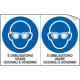 Foglio n. 2 et. adesive obbligo usare occhiali e schermo ISO 7010